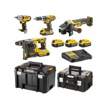 DeWALT DCK428P3T Akku-Werkzeugset (DCD796+DCH273+DCG405+DCF894+3x 18V/5,0Ah) 2xTstak