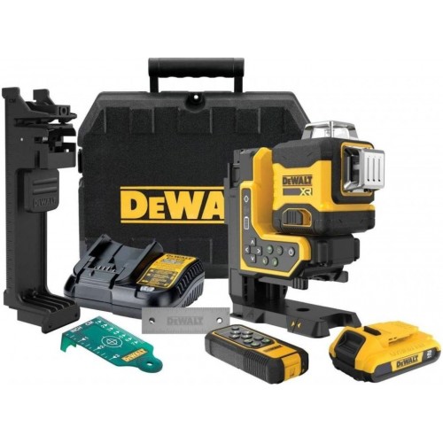 DeWALT DCLE34035D1-QW Linienlaser mit Fernbedienung 3x360 ° (18V/2,0Ah) T-stak