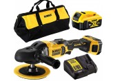 DeWALT DCM849P2-QW Akku Rotationspolierer 125-180 mm XR (18V/2x5,0Ah) Tasche