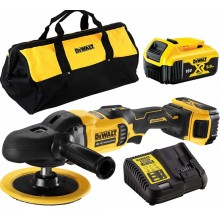 DeWALT DCM849P2-QW Akku Rotationspolierer 125-180 mm XR (18V/2x5,0Ah) Tasche