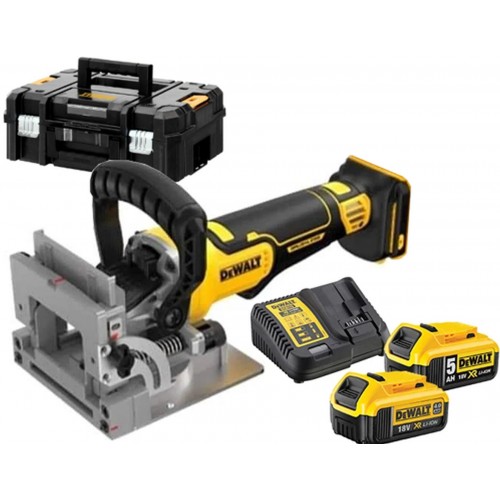 DeWALT DCW682P2-QW Akku-Lamellenfräsmaschine XR 18 V, (2 x 5,0 Ah), Tstak