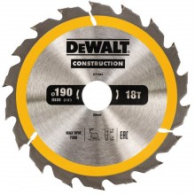 DeWALT DT1943-QZ Kreissägeblatt für Handkreissägen, 190 x 30 mm, 30WZ