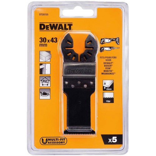 DeWALT DT20725-QZ Multi-Tool Saegeblatt 43x30mm 5Stk