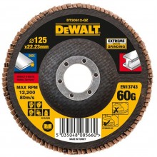 DeWALT DT30612 Extreme Fächerscheibe 4 1/2" 125 mm x 22,23 mm Körnung 60