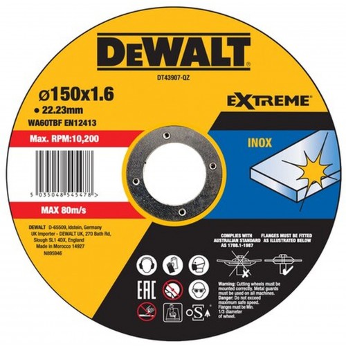 DeWALT DT43907-QZ Trennscheibe Edelstahl flach 150 x 1,6 mm