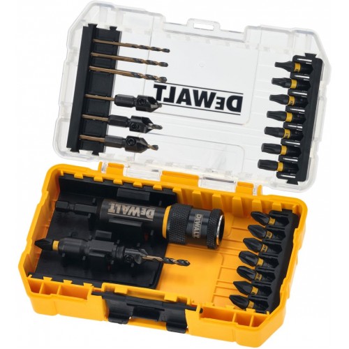 DeWALT DT70779T-QZ Wechseladapter Bit- & Bohrer-Set, 22-tlg. DeWALT DT70779T-QZ Wechseladapter Bit- & Bohrer-Set, 22-tlg.