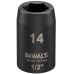 DeWALT DT7532-QZ Steckschlüssel kurz 14mm 1/2 Schlagfest