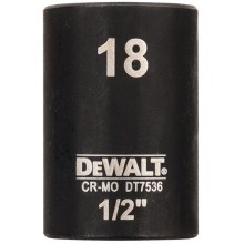 DeWALT DT7536-QZ Steckschlüssel kurz 18mm 1/2 Schlagfest