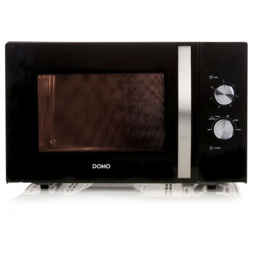 DOMO Mikrowelle mit Ofen 900W, schwarz/silber DO2431