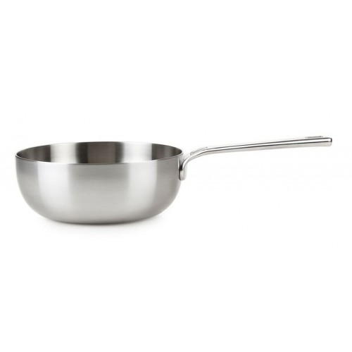 Hochwertige Edelstahl Sautierpfanne für alle Herdarten + Backofen geeignet O20cm