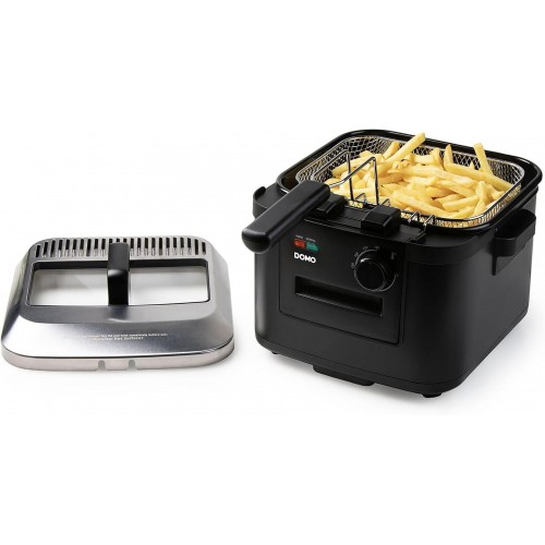 DOMO Fritteuse mit Sichtfenster, 4l mit Kaltzone DO545FR