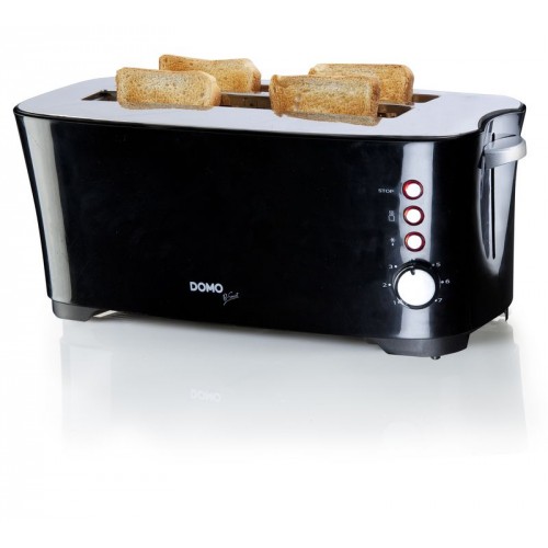 DOMO Toaster 1350W, schwarz DO961T