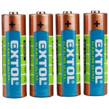 EXTOL Energy Alkalische Bleistiftbatterien AA 1,5 V, 4 Stück 42011
