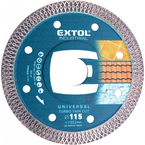 Extol Industrial Diamant-Schneidscheibe Turbo Thin Cut, 8703041