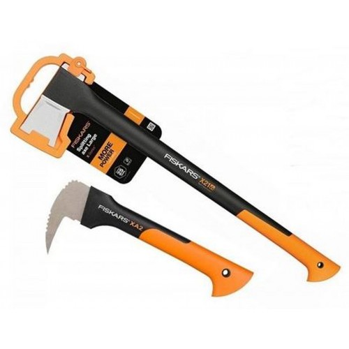 FISKARS Set Spaltaxt X21 + WoodXpert Handsappie XA2, 1025438