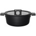 Fiskars Hard Face Topf mit Deckel 5 L / 26 cm, schwarz 1020876