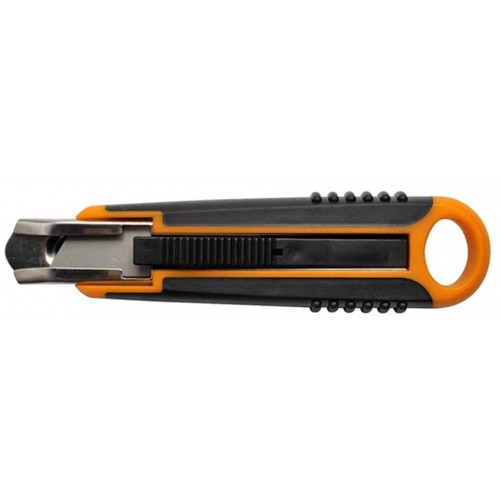 Fiskars Sicherheits Cutter, 18mm, 14cm, schwarz/orange 1004683