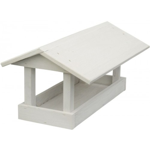Futterstation für kleine Vögel, 24x40x20 cm, weiß