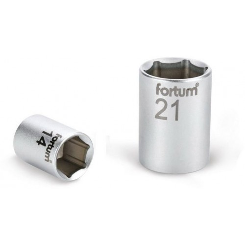 FORTUM Stecknuss 1/2", 15 mm, Länge 38 mm, 61CrV5 4700415