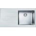 Franke Crystal CYV 611 Spüle rechts, 1000x510 mm, Edelstahl+weiße Glas, 101.0062.562