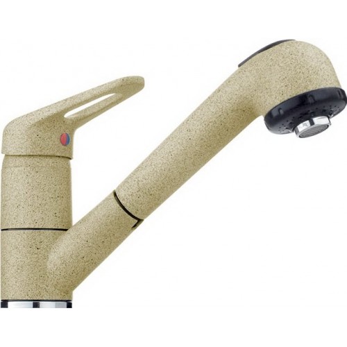 Franke Armatur 740 Zugauslauf Beige, mit Schlauchbrause, Hochdruck , 115.0030.732