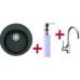 Franke SETG32 Fragranit Spüle ROG 610.099 graphit + Küchenarmatur FC 650+Spülmittelspender