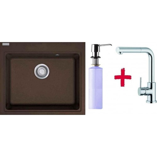 Franke SET G36 Fragranit Spüle KSG 238.070 braun + Küchenarmatur FN0147 +Spülmittelspender