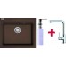 Franke SET G36 Fragranit Spüle KSG 238.070 braun + Küchenarmatur FN0147 +Spülmittelspender