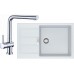 Franke SET T54 Tectonit Spüle SID 611-78 / 45 BB weiß + Armatur Samoa chrom