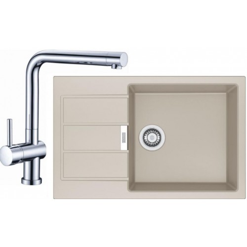 Franke SET T54 Tectonit Spüle SID 611-78 / 45 BB Kaffe + Armatur Samoa chrom