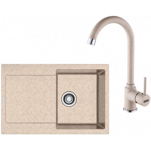 Franke SET G168 (Küchenspüle MRG 611 + Einhebelmischer FP 9000.085) Beige 114.0587.978