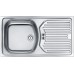 Franke Eurostar ETL 614 3 1/2“ 780x435 mm Edelstahl Einbauspüle, Leinen Struktur 101.0058.