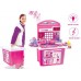 G21 Kinder Küche mit Zubehör im Koffer pink 690677