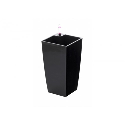 G21 Blumentopf mit Wasserspeicher Linea mini schwarz 14 cm 639247