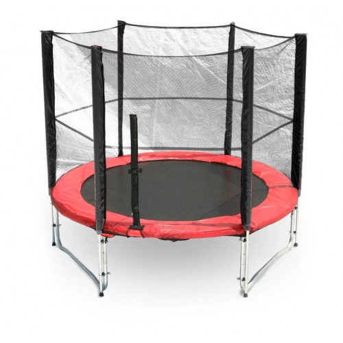 G21 Gartentrampolin mit Sicherheitsnetz 250 cm rot 6904261