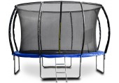 G21 SpaceJump Trampolin, 366 cm, blau, mit Sicherheitsnetz + gratis Leiter 69042691
