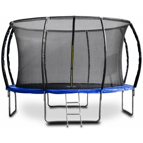 G21 SpaceJump Trampolin, 366 cm, blau, mit Sicherheitsnetz + gratis Leiter 69042691