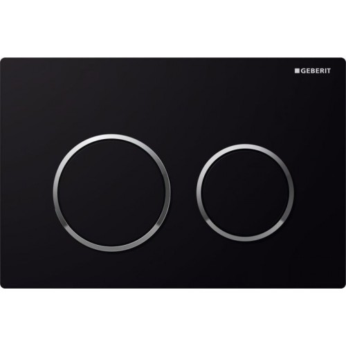GEBERIT OMEGA 20 Betätigungsplatte, schwarz/chrom seidenglanz 115.085.KM.1