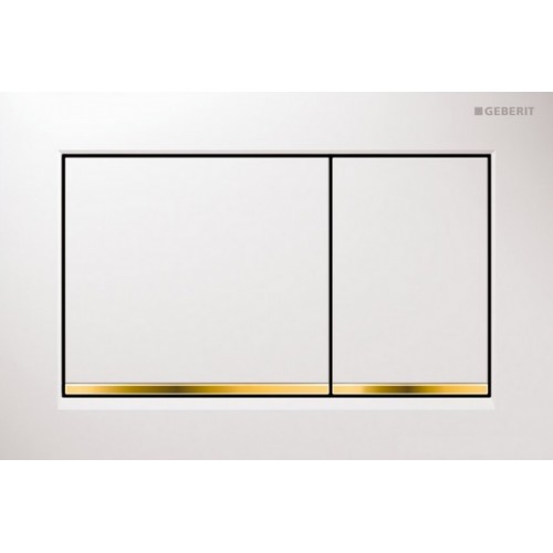 GEBERIT OMEGA 30 Betätigungsplatte, weiß/gold 115.080.KK.1