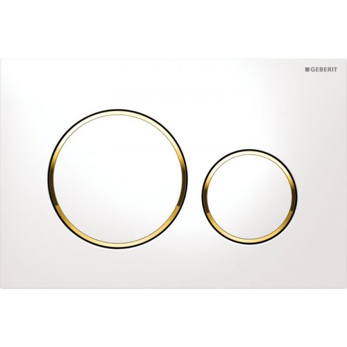 GEBERIT SIGMA 20 Betätigungsplatte weiss/vergoldet/weiss 115.882.KK.1