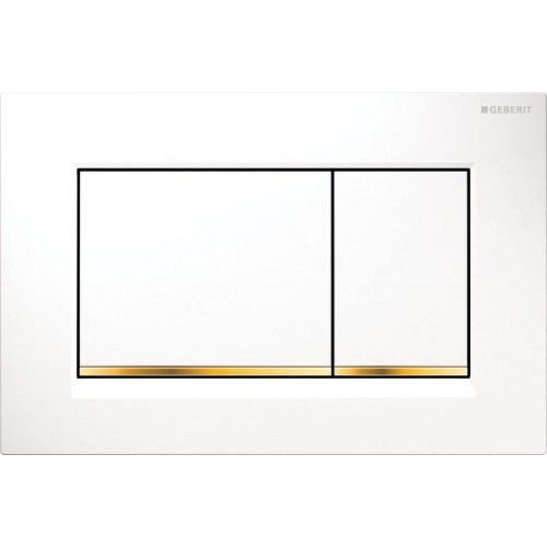 GEBERIT SIGMA 30 Betätigungsplatte weiß/vergoldet/weiß 115.883.KK.1