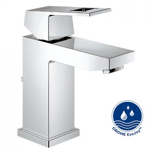 Grohe Eurocube Einhand-Waschtischbatterie mit Durchflussbegr, S-Size mit Ablaufgarnitur 23