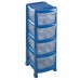 HEIDRUN Rollwafgen mit 4 Schubladen blau 1521