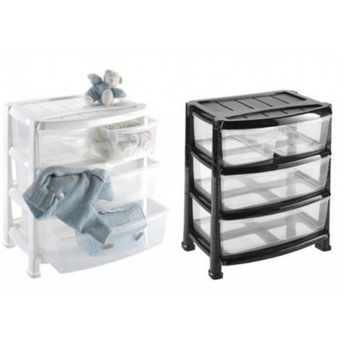 HEIDRUN Regal mit drei Schubladen, breit, schwarz 1525 HEIDRUN Regal mit drei Schubladen, breit, schwarz 1525