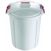 HEIDRUN Abfalleimer rund 75 l weiß 1464