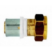 HERZ IPA Press Übergangsfitting mit Überwurfmutter, Flachdichtung, 20 × 2 – G 3/4" P702041