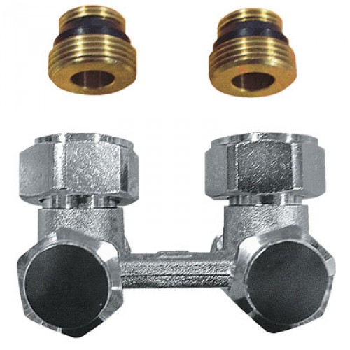 HERZ 3000 Anschlussteil, Eckform, Heizkörperanschluss Rp 1/2 x G 3/4 1346612