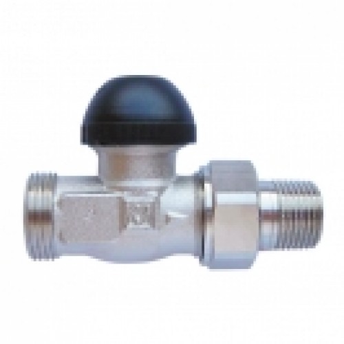 HERZ TS-90-H-Thermostatventile M30x1,5 Durchgangsform 1/2", schwarze Blende 1773326