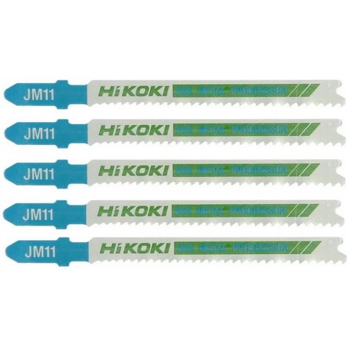 HiKOKI 750040 HSS Sägeblatt für Metall für Stichsäge, 91,5/65×7,5×1 mm, 5 Stück