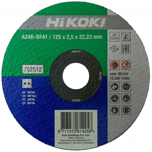 HiKOKI 752512 Trennscheibe 125x22,23x2,5mm